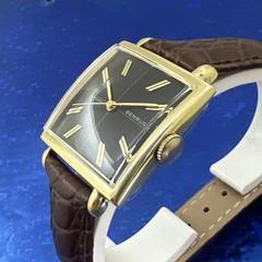 Vintage 1960’s Man’s BENRUS Sir George Stunning Black Dial Serviced & WARRANTY