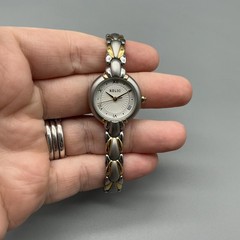 Relic ZR33034 Womens Watch 22mm Silver Gold Two Tone 30M New Battery 7.75″