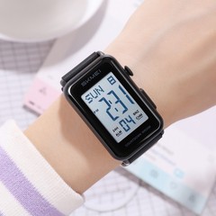 SKMEI Men Rectangle Watch LED Countdown Wristwatch Boys Girl Digital Sport Watch
