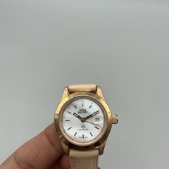 Swiss Military 6-123 Womens Watch 27mm Rose Gold MOP Leather New Battery