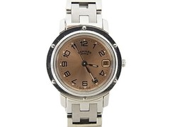 [B1R] Hermes Clipper CL4.210 Stainless Steel Quartz Ladies Watch [m9w]