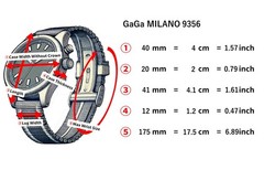 New Belt [N MINT w/ BOX] GaGa MILANO MANUALE 40 9356 Quartz 40mm Ladies Watch