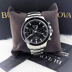 Bulova Series C Black Dial Marine Star Men New 96B272 Chronograph Watch (45MM)