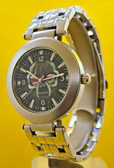 ADI 355 Skull Special Order Casual Quartz 38mm Black Dial Steel Men’s Watch