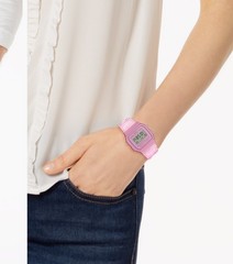 Casio Unisex Digital Pink Jelly Strap Watch 35.2mm
