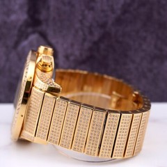 IceTime Crown II Men’s Automatic Steel Watch Iced Out 12 Carat Diamonds