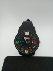 Crayo Festival Black Silicone Band Unisex Watch with Date CR2006