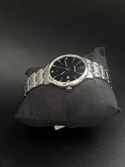 Bulova 96D141 Men’s Dress Watch-40mm Black Dial, Stainless Steel,Diamond Accents