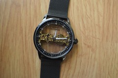 Succession Automatic Mechanical Movement Watch with Black Stainless-Steel Strap