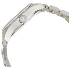 NEW K&BROS 9462-1 Mens Steel Silver-tone Bracelet Black Dial Watch W Month & Day
