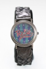 Relic Watch Men Stainless Steel Gunmetal WR Black Leather Red Green Blue Quartz