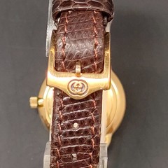Vintage 1990s N MINT Gucci 6000 L Roman Gold Dress Qz 23mm Womens Watch JAPAN