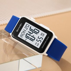 SKMEI Men Rectangle Watch LED Countdown Wristwatch Boys Girl Digital Sport Watch