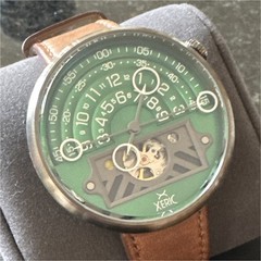Xeric Halograph 2 Automatic Green Dial Brown Leather Strap