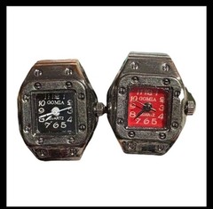 GOMIA Octagonal Quartz Watch Ring Watch 2-Color Set