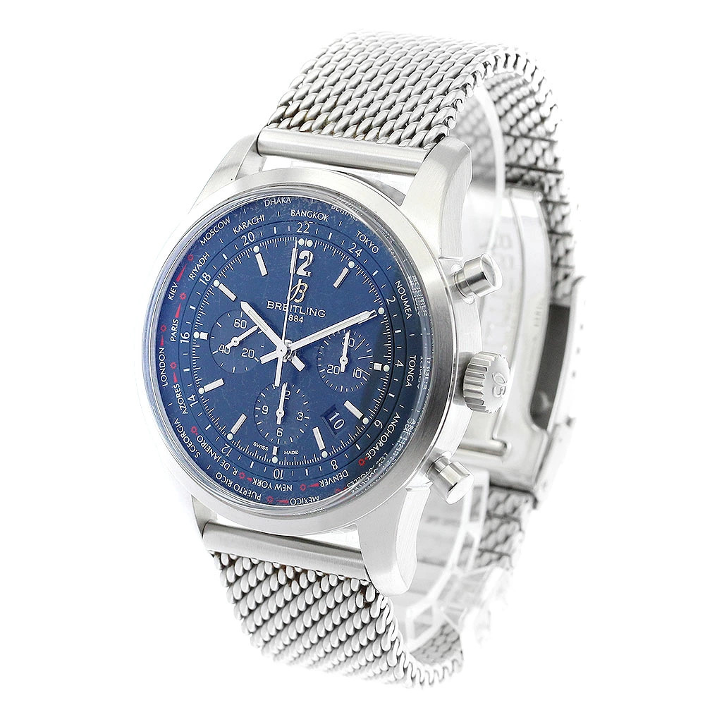 Breitling Transocean AB0510 Automatic 46mm Blue Chronograph Men’s Watch