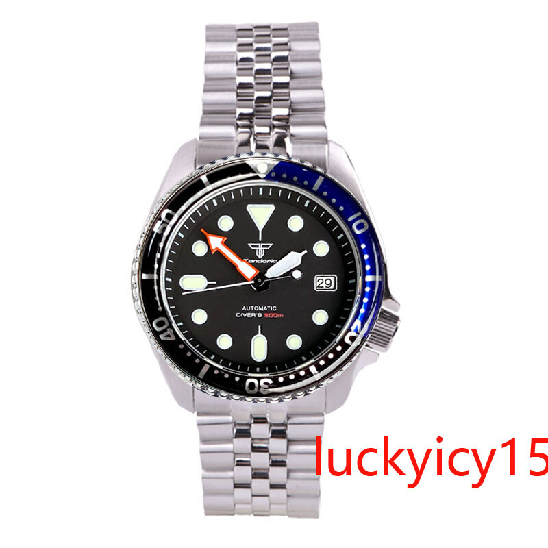 Tandorio 41MM 200M Waterproof NH35A Automatic Men Diver Watch Unidirectional