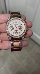Express Women’s Two-Tone Stainless Steel Crystal Bezel Quartz Watch 50m