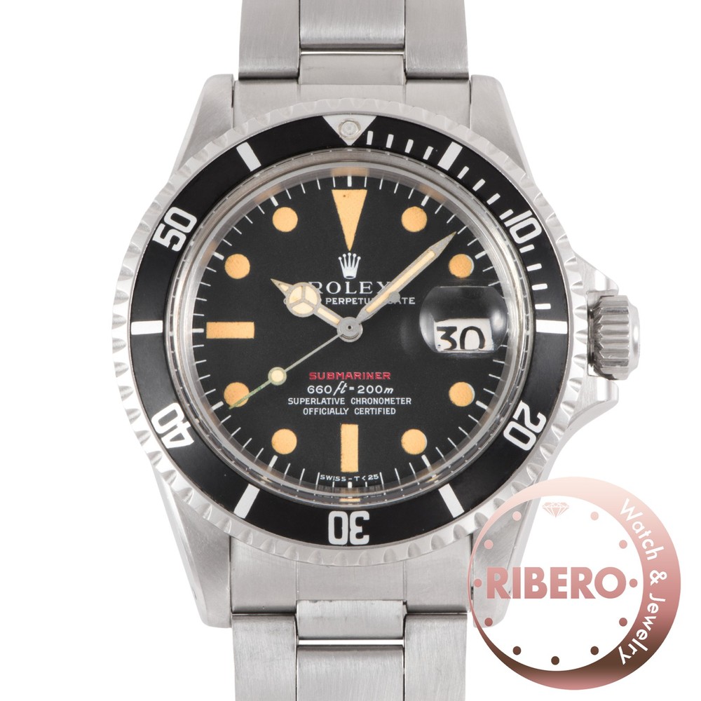 ROLEX Watches Made in 1970 Red Submariner 1680 Stainless Free Shipping with Box
