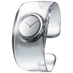 ISSEY MIYAKE SILAW001 Clear Bangle “O” Designed by Tokujin Yoshioka Quartz Watch
