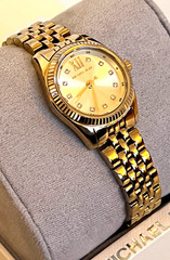 MICHAEL KORS MK4741 Petite Lexington Gold-Tone Women’s Watch BNWT Gift Box $225