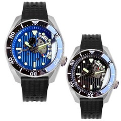 20ATM Tandorio 42.5mm Black Skeleton Dial Japan NH35A Automatic Mens Watch