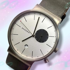 SKAGEN SKW6319 Ancher Quartz Watch 21.5cm 8.5in Mens Titanium Japan used