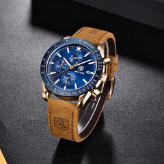 BENYAR Men’s Quartz Watch Leather Luminous Waterproof Multifunction Gift Box