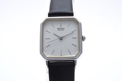 Seiko Socie 7321-5410 Quartz Octagon Silver Stainless Steel Ladies Watch Vintage