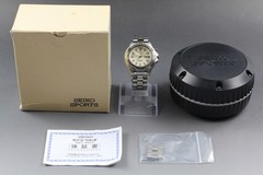 Exc+5 w/Box Seiko Kinetic Scuba 5M43-0C30 White Dial Men’s Quartz Watch Japan