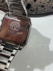 Fossil Big Tic Watch Square Quartz Silver Steel Rare Digital New Batteries