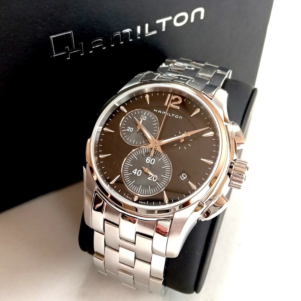 [B1Y] HAMILTON Men’s Watch Jazzmaster Chronograph Quartz 42mm Black [k7n]