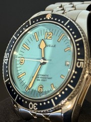 Mint Caravelle Sea Hunter Dive Watch 43B178, Blue Dial, Uncle Straps Bracelet!