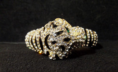 Jessica Carlyle Women’s Watch Rhinestone Hidden Dial Bengal tiger New Battery.