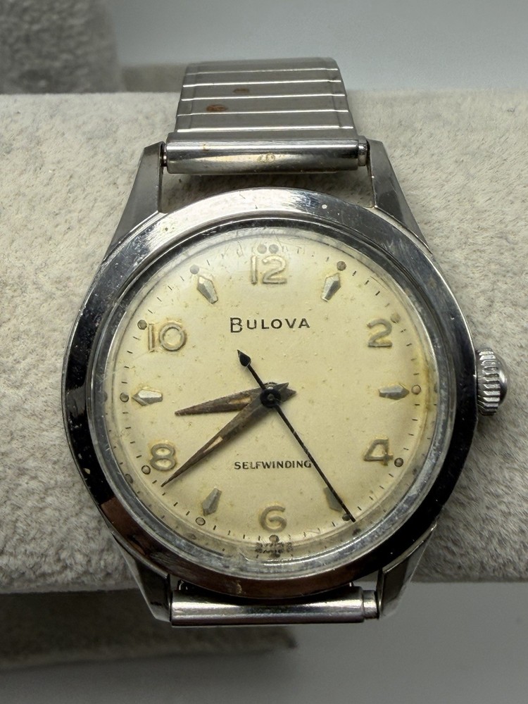 Bulova Selfwinding Automatic Working Mens Watch Vintage 33MM 6.5″ Swiss Made