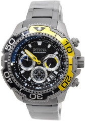 Invicta Commander TI-22 Titanium Men’s 48mm Yellow Black Chrono Watch 49492