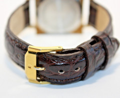 Vintage PAUL PEUGEOT Gold Tone Satin S/Steel Case & Back ST92 Hand Wind Unisex