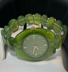 Natural Serpentine Jade Gemstone Watch for Men Women | Handmade Luxury Gift