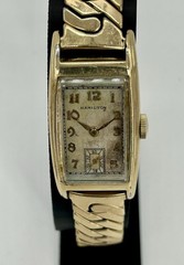 Vintage Hamilton 980 Art Deco 17J 10K Gold Filled Men’s Tank Watch Runs Original