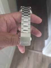 Lorus by Seiko 10 BAR Sport Date Analog Wristwatch Black Dial Steel Bracelet