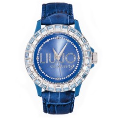 Womens Watch LIU JO Luxury BAGUETTE Genuine Leather Swarovski 10 Colors Lady DD