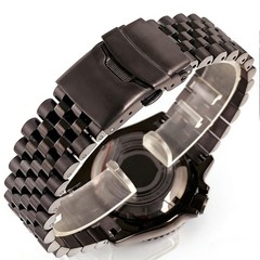 41mm NH36 Date Week Black PVD Case 200M Diving Automatic Men Watch Steel Strap