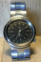 LUCH TACHOMETER SOVIET RUSSIAN USSR WATCH QUARTZ ORIG BRACELET VERY RARE