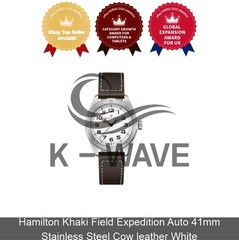 Hamilton Khaki Field Expedition Auto 41mm Stainless Steel Cow leather White