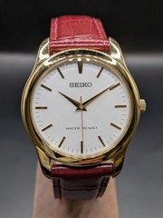SEIKO Spirit 7N01-0ED0 Quartz White Dial Men’s Watch New Battery Leather Band