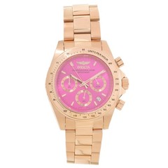 Invicta 16657 Women’s Speedway Chronograph Pink Dial Rose Gold Steel Dive Watch