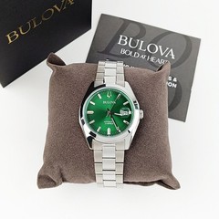 Bulova Surveyor Automatic Men’s 96B429 Green Quartz Stainless Strap Watch 39MM