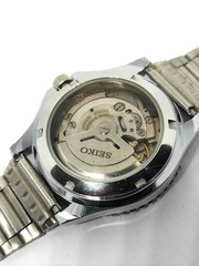 Vintage Refurbished Seiko Automatic Transparent Blue D/D Men’s WristWatch 38MM