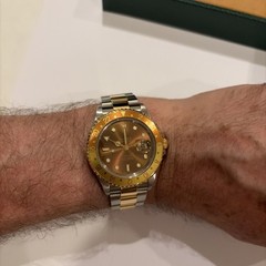ROLEX GMT-Master II 16713 Root Beer Steel Yellow Gold 2002 with box