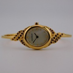 FONTENAY U245 26 Rubies Quartz Analog Women’s Watch Sz. 6 1/4″ New Battery